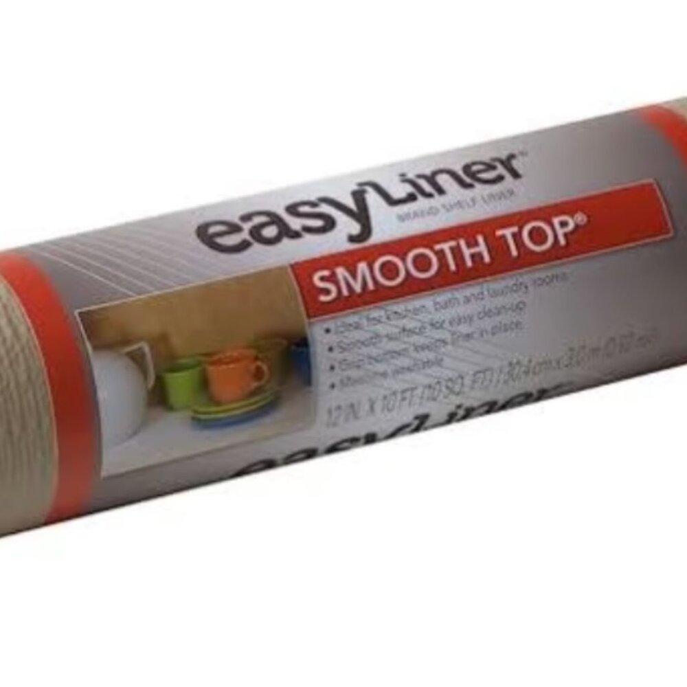 Duck Smooth Top Easy Liner NonAdhesive Shelf Liner, 12-In x 10-Ft, Taupe